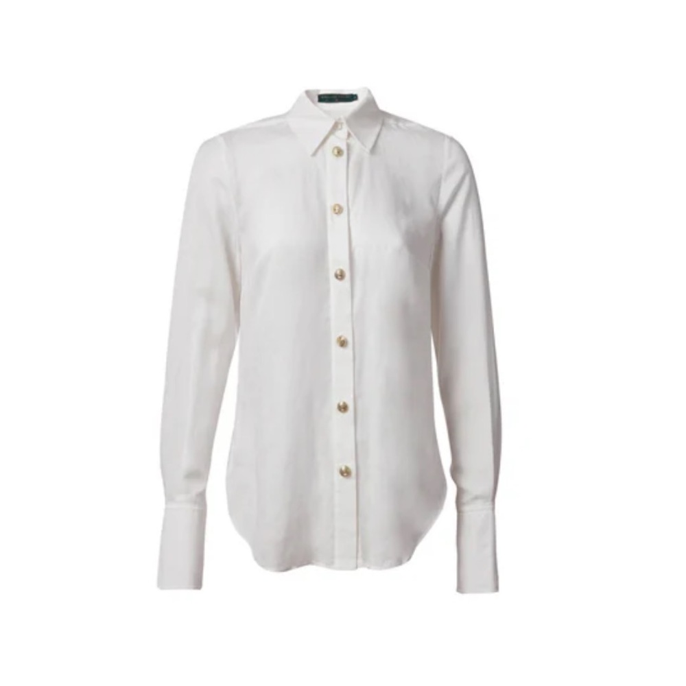 HOLLAND COOPER Classic Elegant White Button Down Shirt 4 S UK8